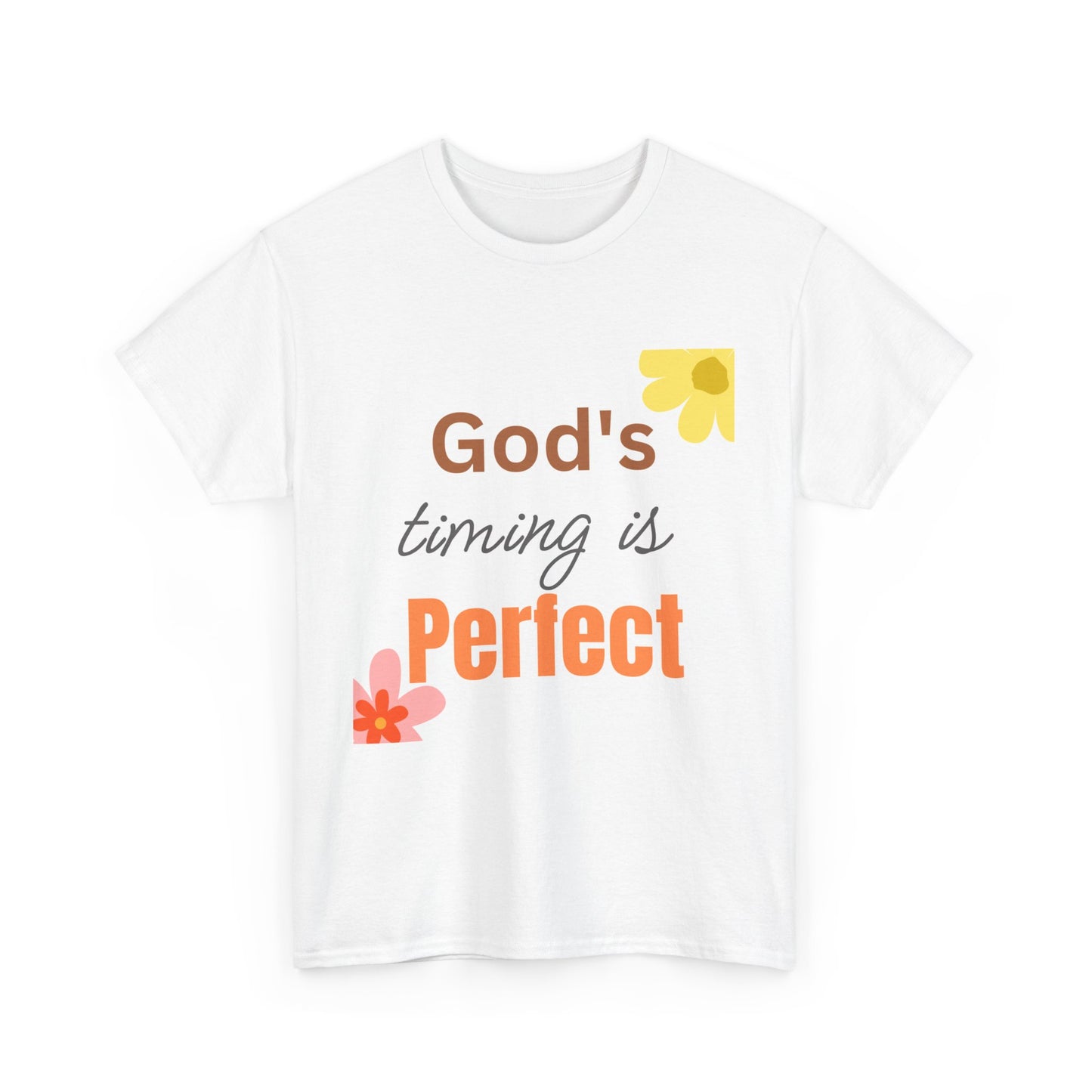 God's Timing is Perfect Tee, Unisex Cotton T-Shirt, Inspirational Gift, Faith-Based Apparel, Spring Fashion, Religious Tee