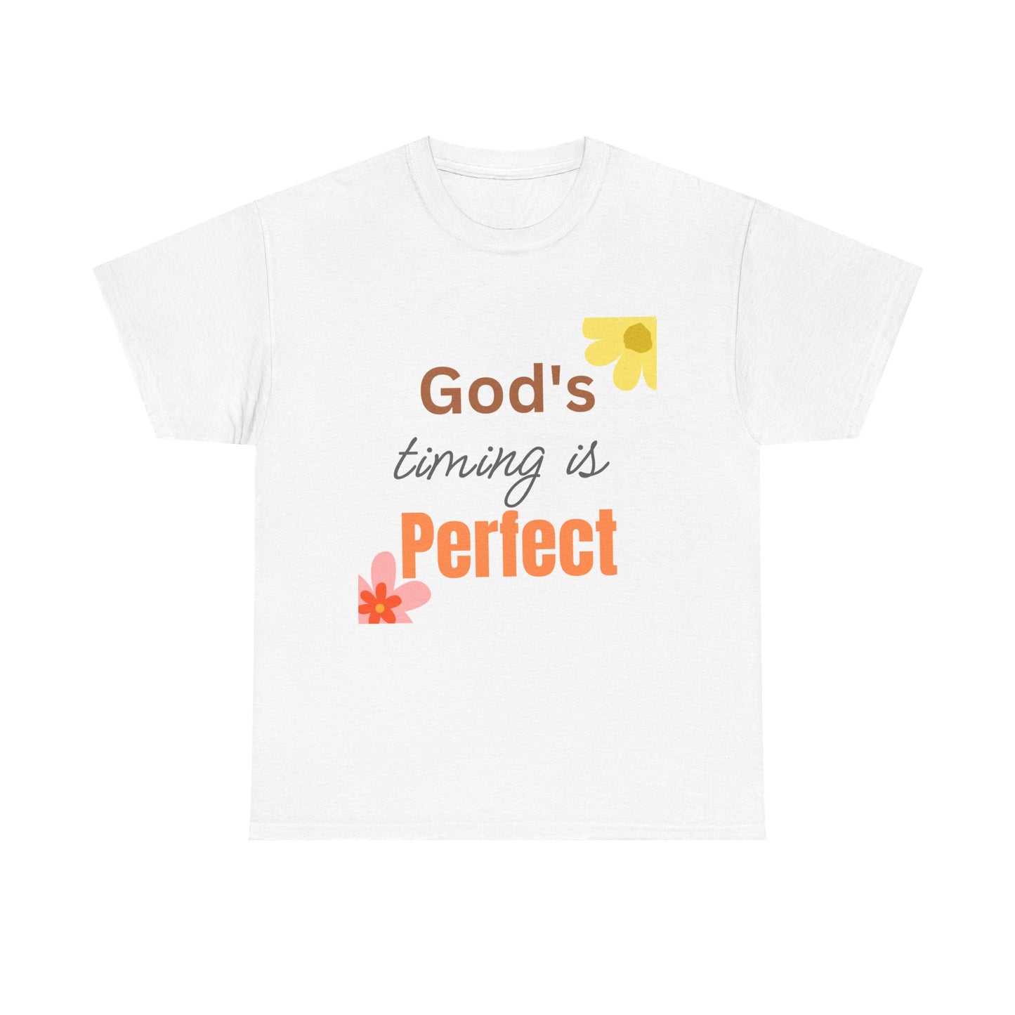 God's Timing is Perfect Tee, Unisex Cotton T-Shirt, Inspirational Gift, Faith-Based Apparel, Spring Fashion, Religious Tee